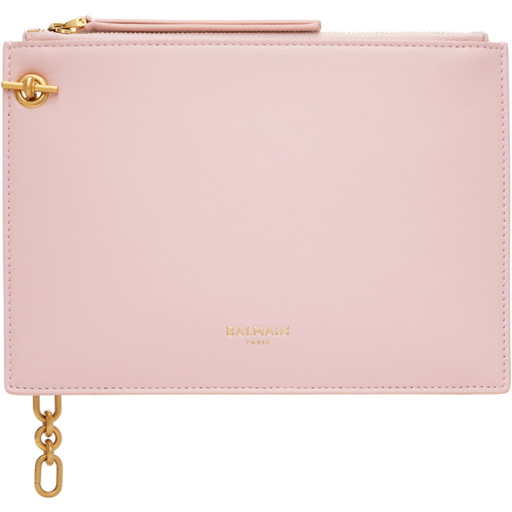 Photo: BALMAIN Pink Pulse Zipped Pouch