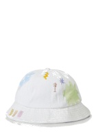 GR9 Domed Bucket Hat in White