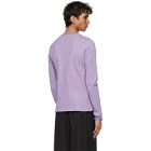 Marc Jacobs Blue and Purple Thermal Scribblez Long Sleeve T-Shirt