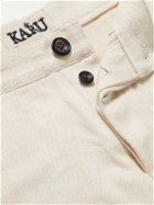 Karu Research - Tapered Embellished Panelled Cotton-Twill Trousers - Neutrals