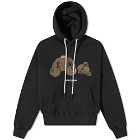 Palm Angels Men's Sequins Kill The Bear Popover hoody in Black/Gold