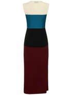 TORY BURCH Colorblock Wool Midi Dress
