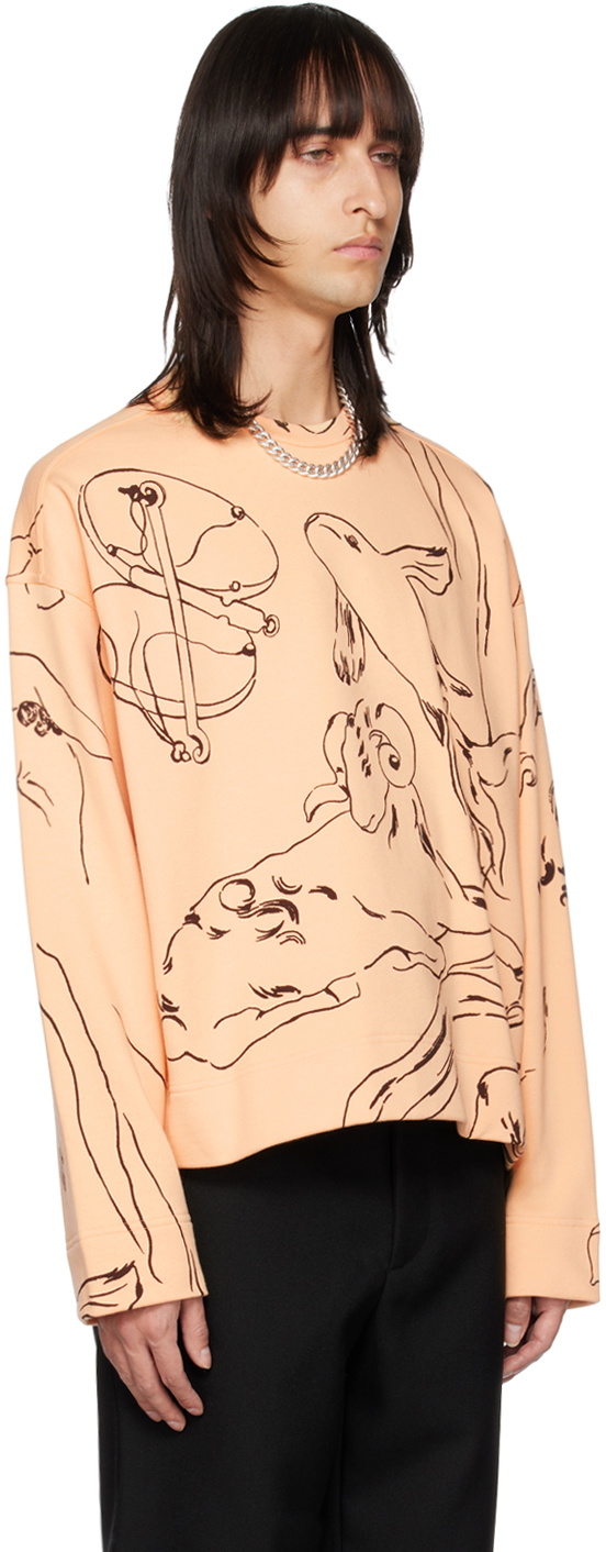 Jil Sander Orange Zodiac Sweatshirt Jil Sander