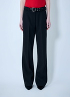 GANNI Bonded Crepe Belted Pants