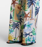 Velvet Trixie printed cotton wide-leg pants