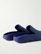 Burberry - Embellished Perforated Rubber Clogs - Blue