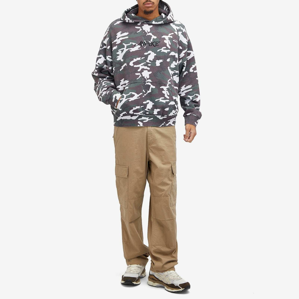 Awake NY Men's Camo Hoodie in Green Awake NY
