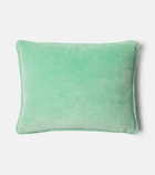 Les-Ottomans Embroidered cotton velvet cushion