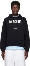 Moschino Black Printed Organic Cotton Hoodie