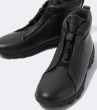 Zegna Triple Stitch leather high-top sneakers