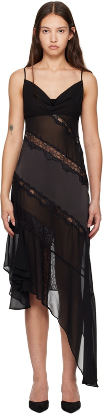 Photo: GUIZIO Black Leah Midi Dress