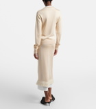 Bottega Veneta Knitted silk midi skirt