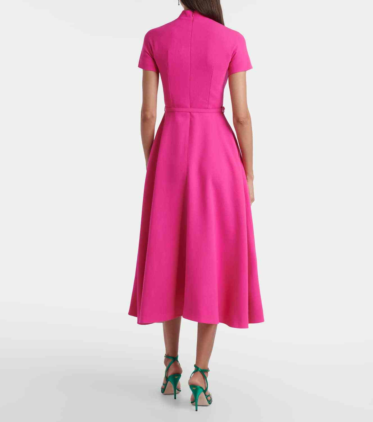 Emilia Wickstead Camilla belted wool midi dress