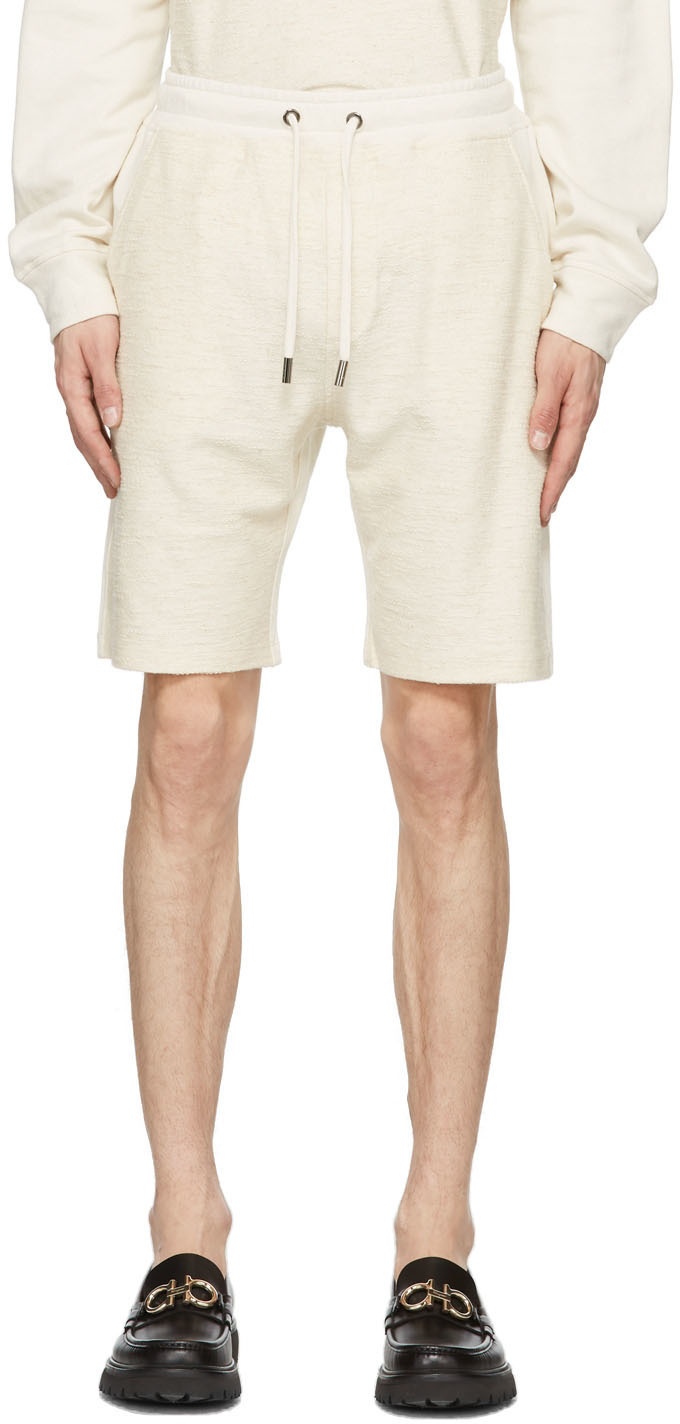 Photo: Isaia Off-White French Terry Spongy Shorts
