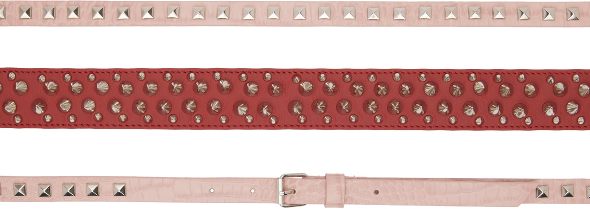 ALL-IN Pink & Red Triple Belt