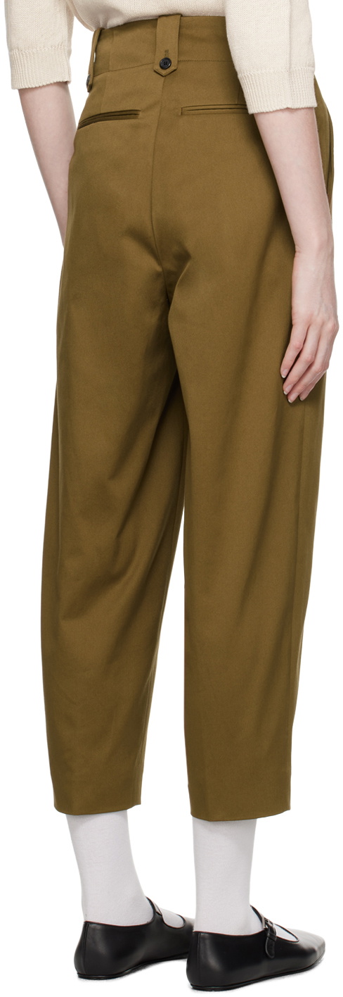 Margaret Howell Khaki Cropped Trousers