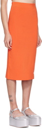 Marc Jacobs Orange 'The Tube' Midi Skirt