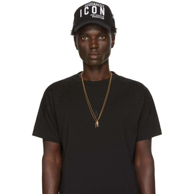 Dsquared2 Gold Wood Jesus Necklace Dsquared2