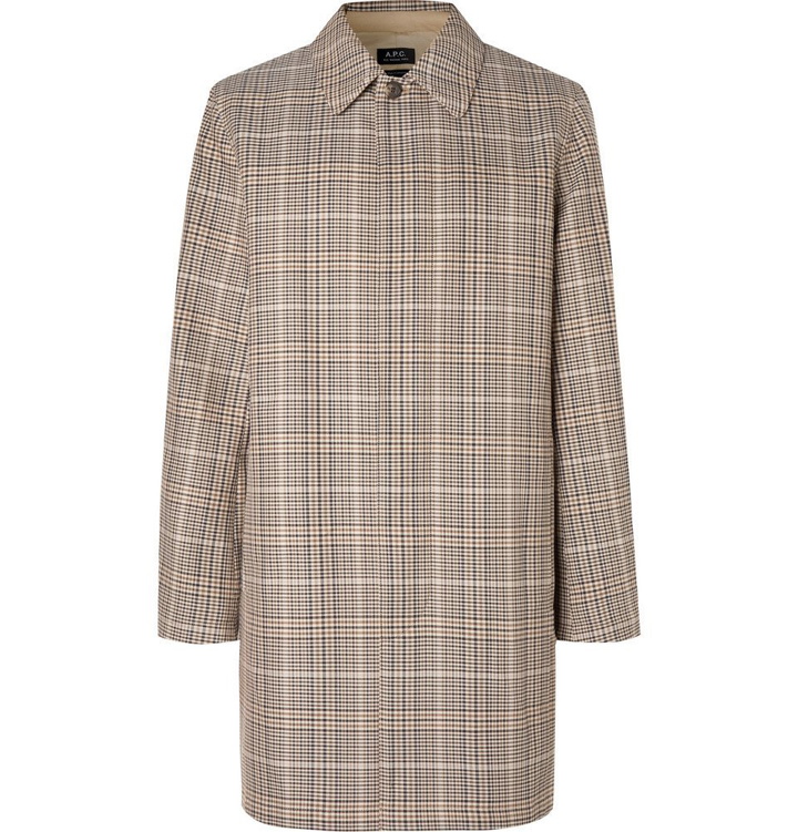 Photo: A.P.C. - Stefano Checked Cotton-Twill Coat - Brown