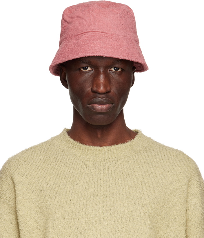 Photo: AURALEE Pink Organic Cotton Terrycloth Bucket Hat