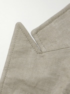 Oliver Spencer - Double-Breasted Linen Blazer - Gray