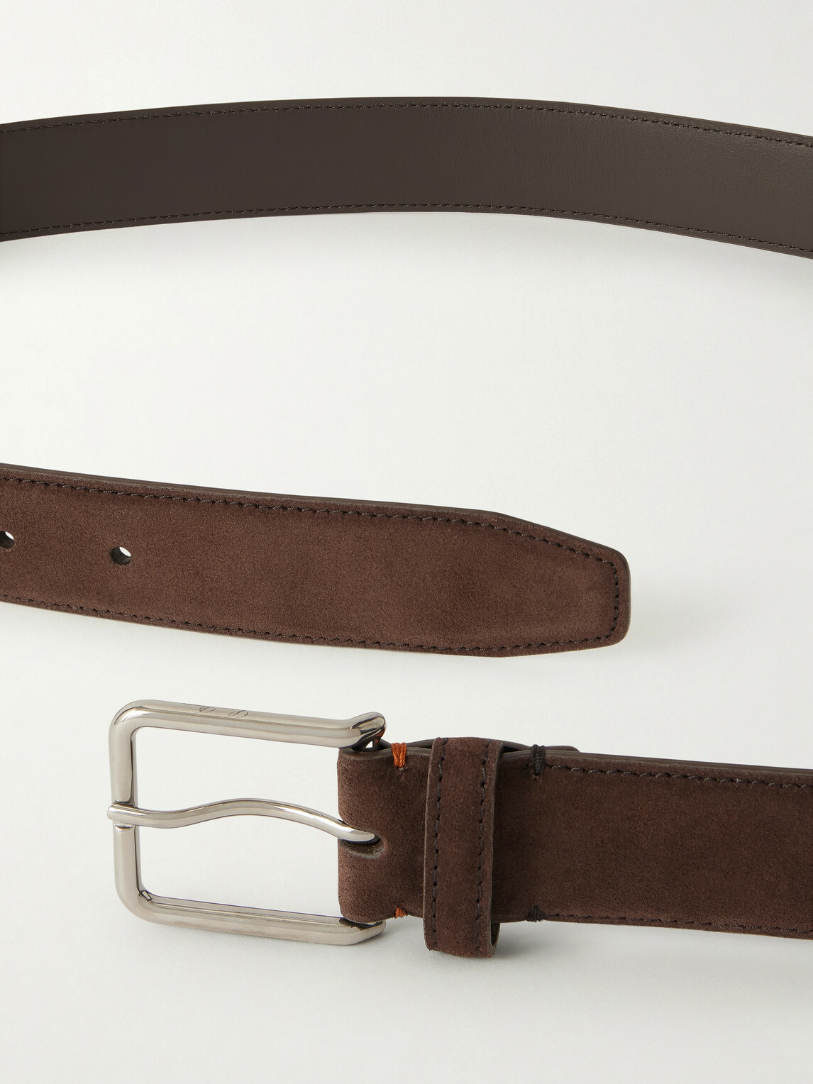 Loro Piana - Monterey 3.2cm Suede Belt - Brown