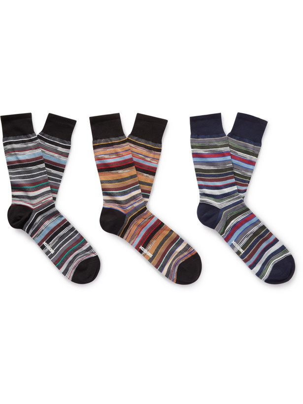 Photo: Missoni - Three-Pack Cotton-Blend Socks - Multi