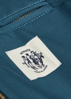 Vowels Logo-appliquéd Cotton-blend Jacket Blue