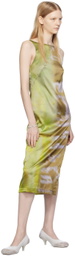 Serapis Khaki Open Back Midi Dress