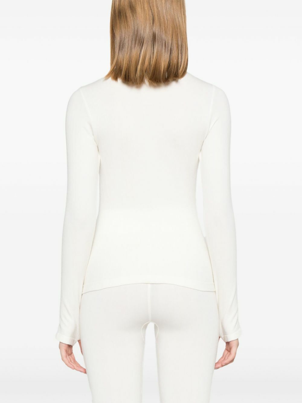Cordova White Ribbed-Knit Ski Top