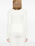 Cordova White Ribbed-Knit Ski Top