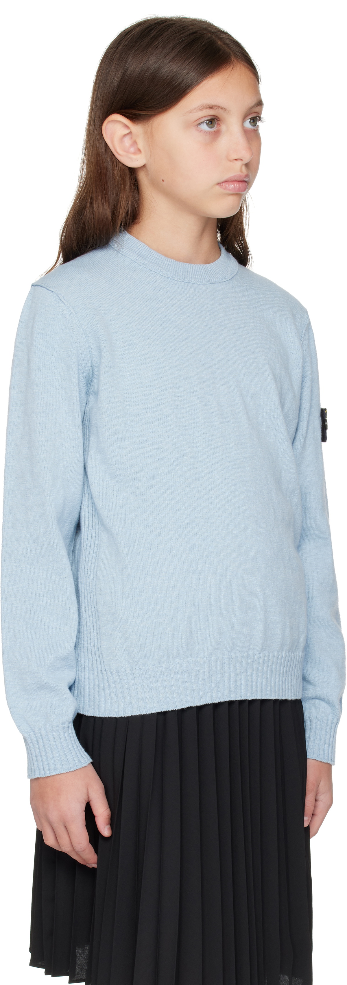 Stone Island Junior Kids Blue Crewneck Sweater