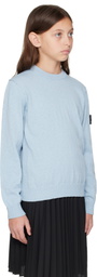 Stone Island Junior Kids Blue Crewneck Sweater
