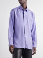 TOM FORD - Cotton and Silk-Blend Twill Shirt - Purple