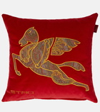 Etro - Exeter embroidered velvet cushion