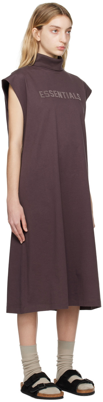 Essentials Purple Sleeveless Midi Dress