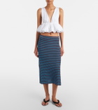 Alaïa Crochet cotton pencil skirt