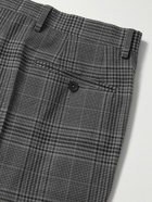 Mr P. - Slim-Fit Checked Virgin Wool-Blend Trousers - Gray