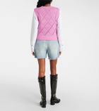 Ganni Logo intarsia cotton-blend sweater vest
