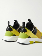 TOM FORD - Jago Scuba, Mesh and Leather Sneakers - Yellow