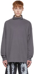 We11done Gray Cotton Turtleneck