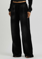 Alexanderwang.t Faded Crystal-embellished Velour Sweatpants Black