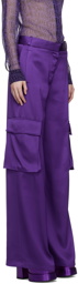 Versace Purple Wide-Leg Trousers