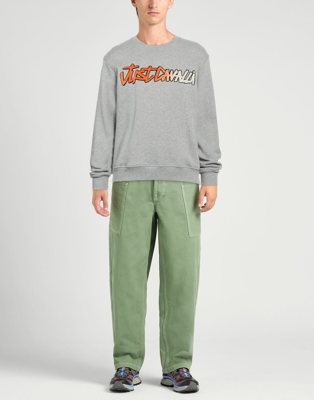 Just Cavalli Mens Sweatshirt in Grey