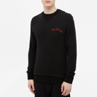 Alexander McQueen Men's Embroidered Logo Crew Sweat in Black