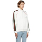 Gucci Off-White Web Zip-Up Sweatshirt