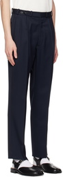 Maison Margiela Navy Pleated Trousers