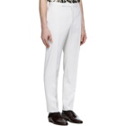 Saint Laurent White Wool Tapered Trousers