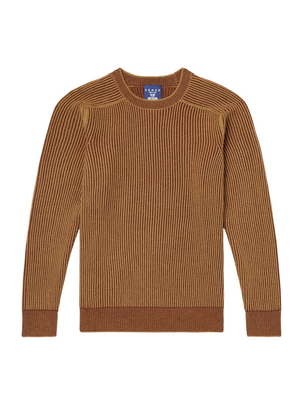 Photo: SEASE - Dinghy Ribbed Cashmere Sweater - Brown