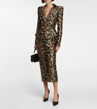 Balmain Leopard-jacquard blazer